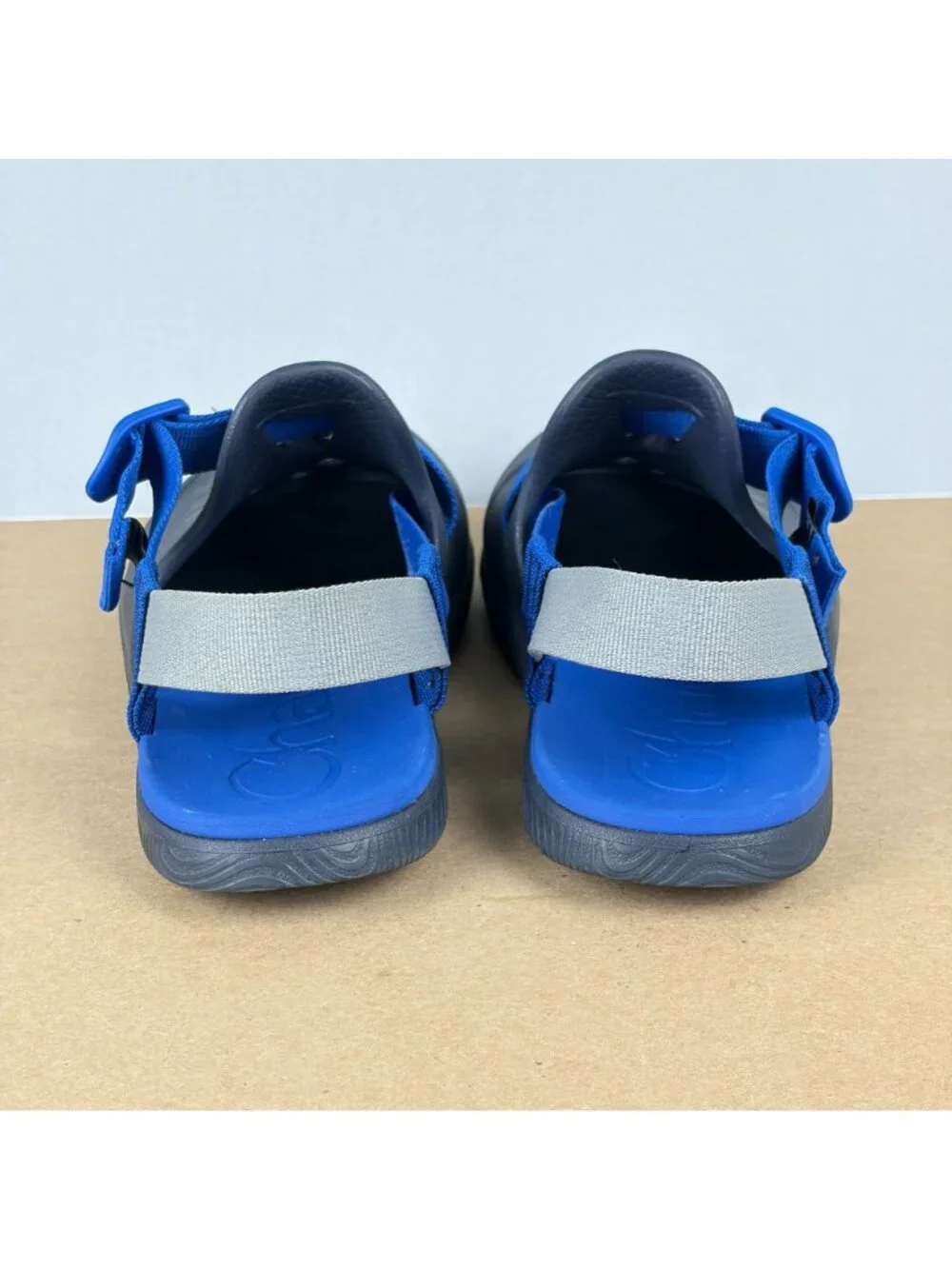 Chaco Chillos Clog Sandals Slingback Mens 10 Gray Blue Casual Outdoor Adjustable